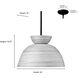 Jaycen 1 Light 16 inch Matte Black Indoor Pendant Ceiling Light